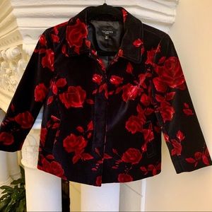 NWOT TALBOTS LUX Velvet FLORAL Jacket by TALBOTS-MINT MINT BEAUTIFUL❣️❣️❣️